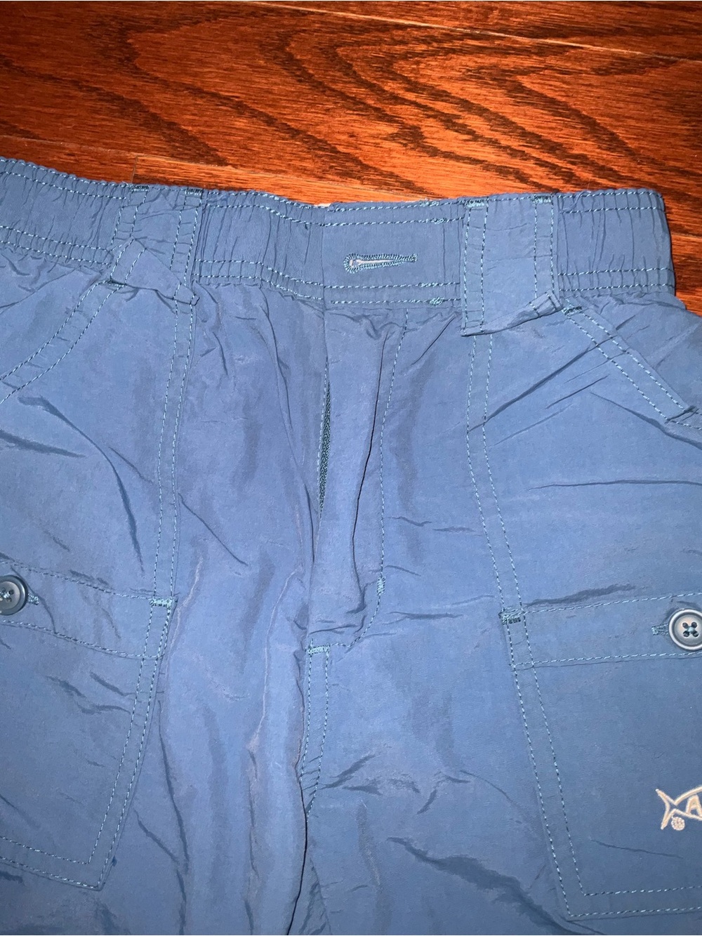 Blue Aftco Elastic Waist Shorts
